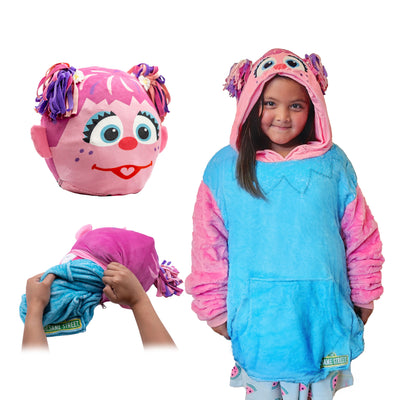 Sesame Street Abby Cadabby Adult & Child Snugible | Blanket Hoodie & Pillow