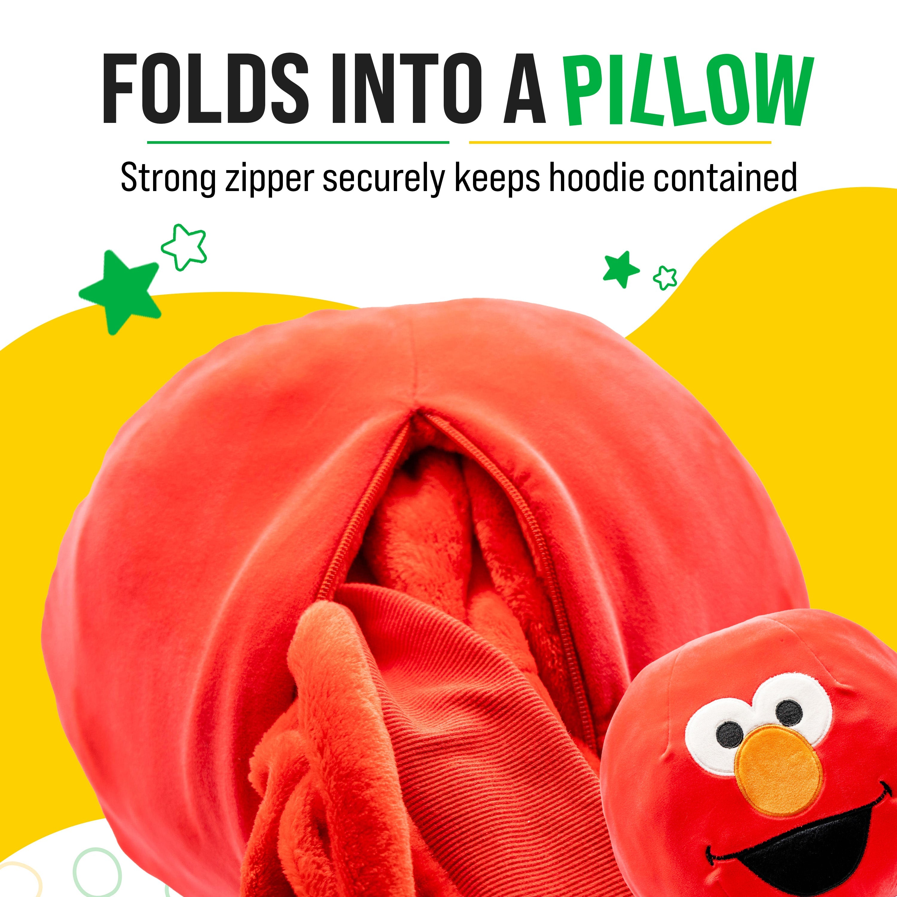 Sesame Street Elmo Adult Snugible | Blanket Hoodie & Pillow