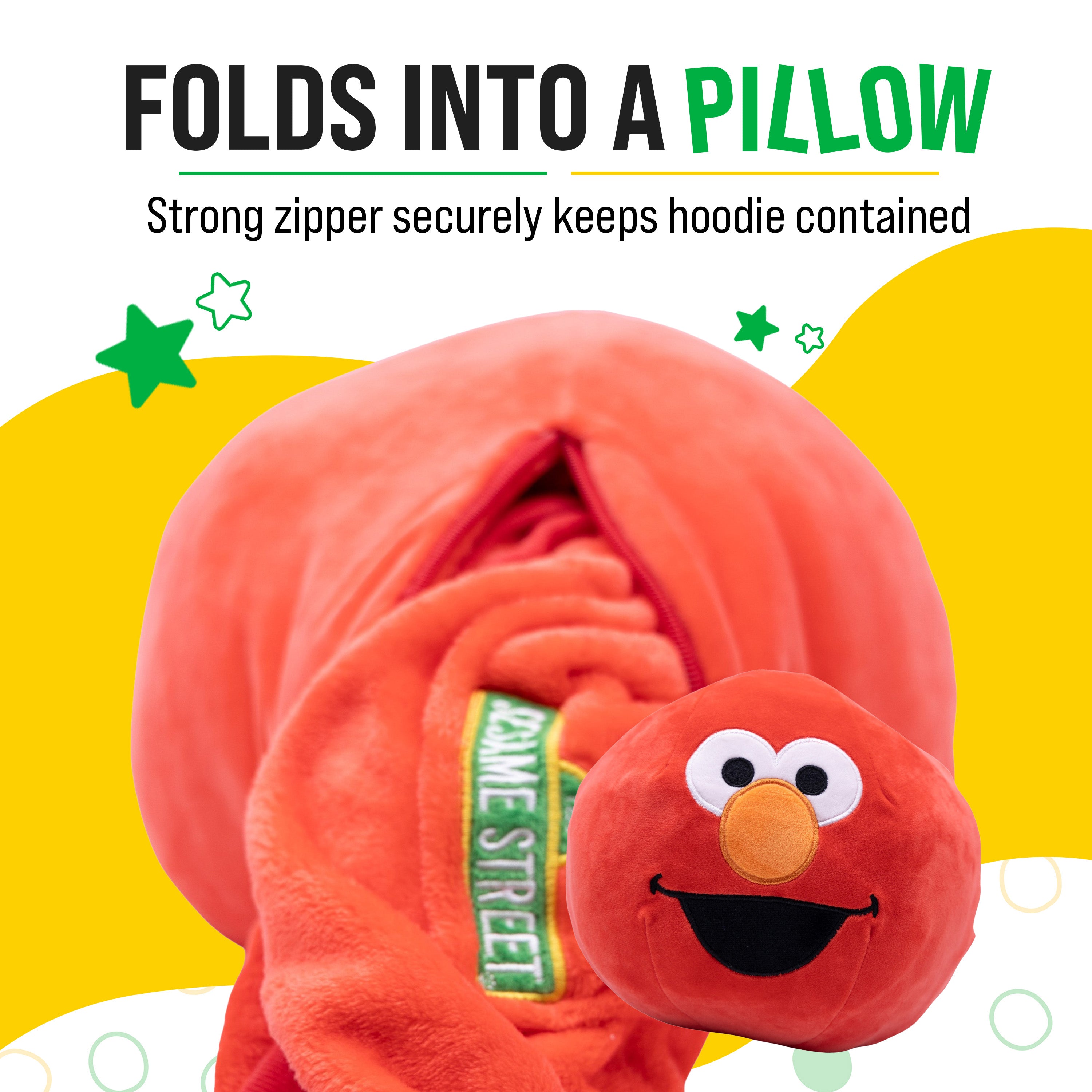Sesame Street Elmo Kids Snugible | Blanket Hoodie & Pillow