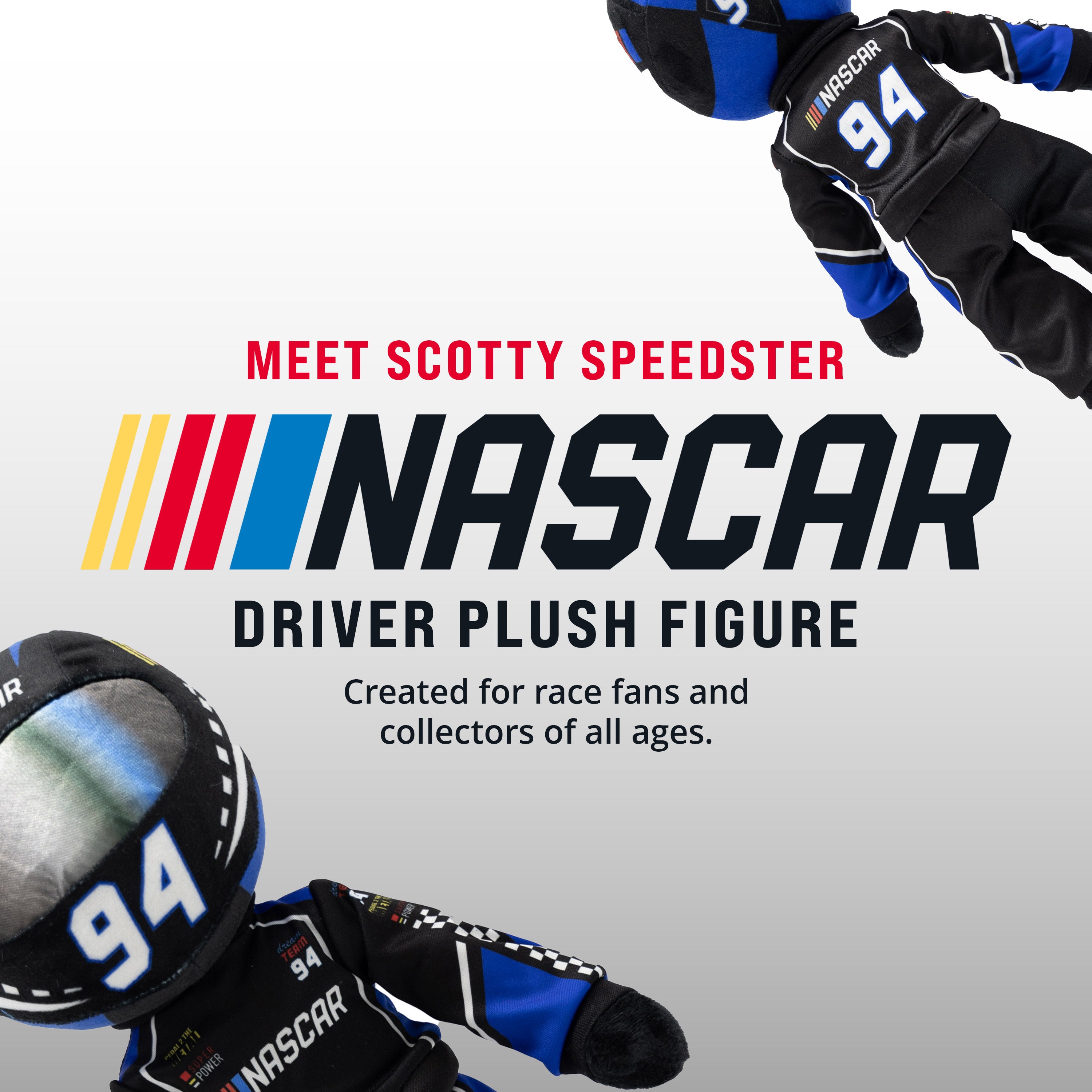 NASCAR | Scotty Speedster Racecar Driver 14 Inch Plush Figure