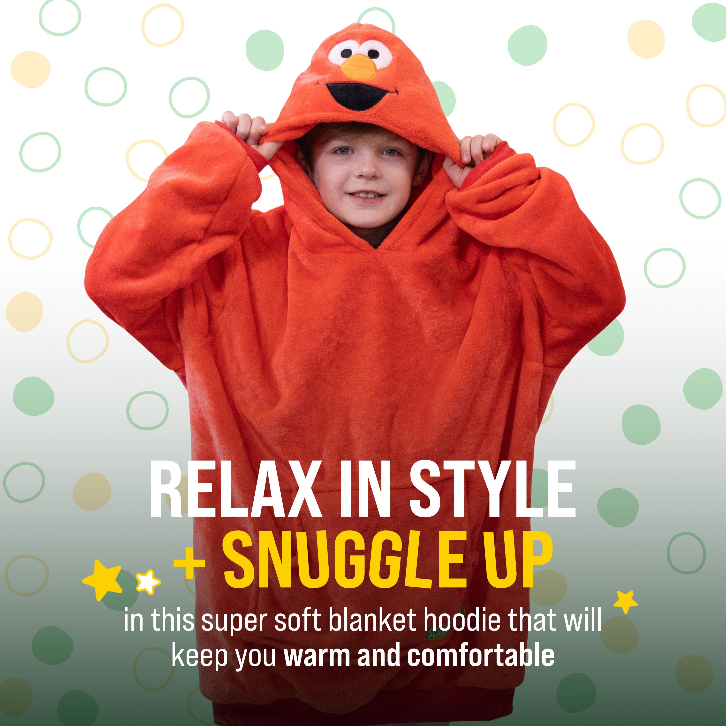 Sesame Street Elmo Kids Snugible | Blanket Hoodie & Pillow