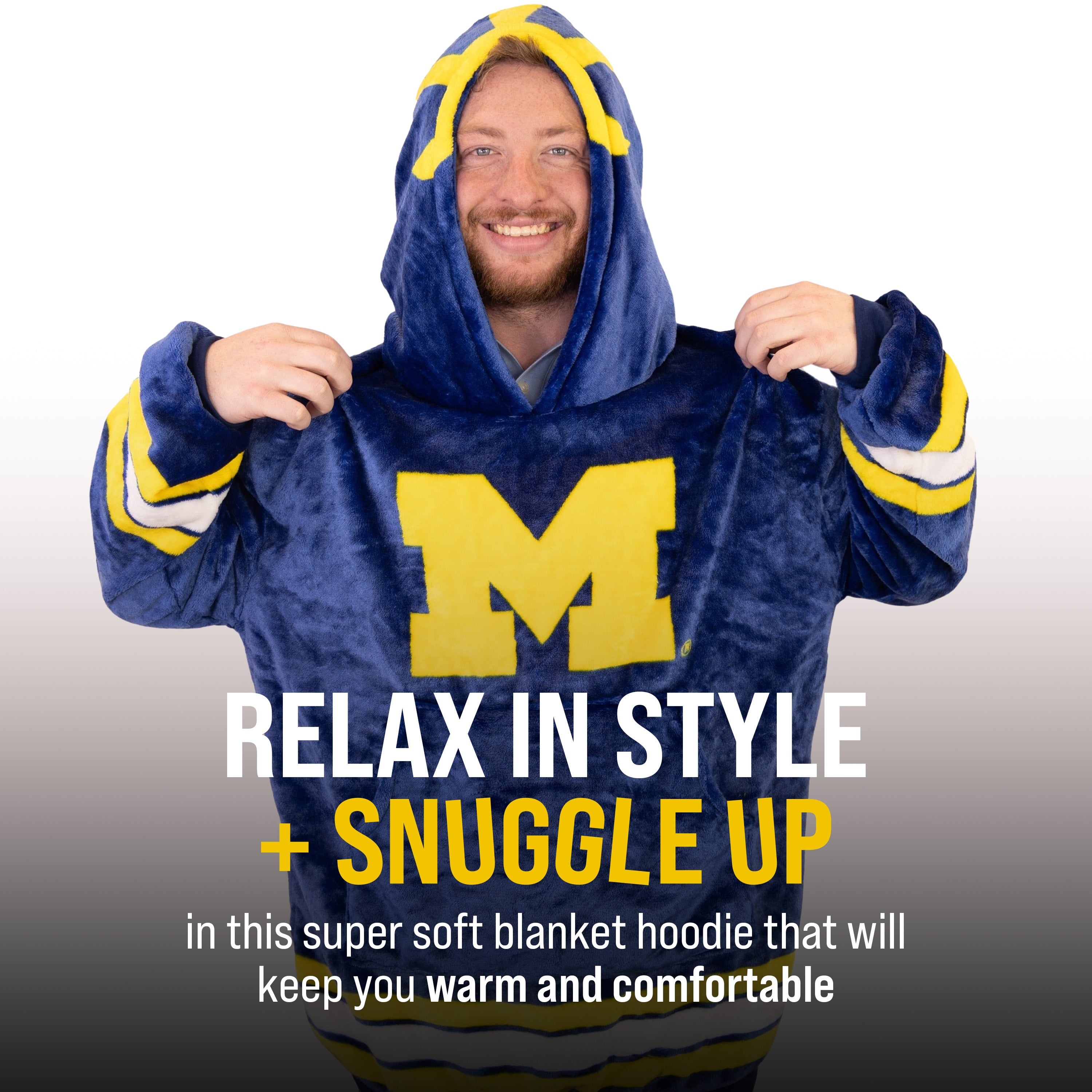 University of Michigan Helmet Snugible | Blanket Hoodie & Pillow
