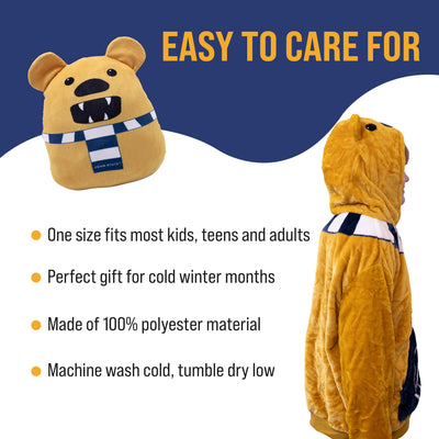 Penn State University Nittany Lion Kids Snugible | Blanket Hoodie & Pillow
