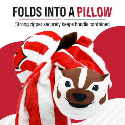 University of Wisconsin Bucky the Badger Snugible | Blanket Hoodie & Pillow