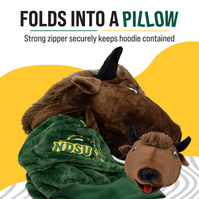 North Dakota State University Bison Snugible | Blanket Hoodie & Pillow