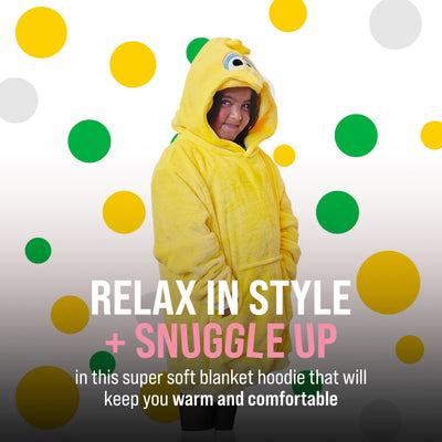 Sesame Street | Big Bird Kids Snugible 2-in-1 Blanket Hoodie & Pillow