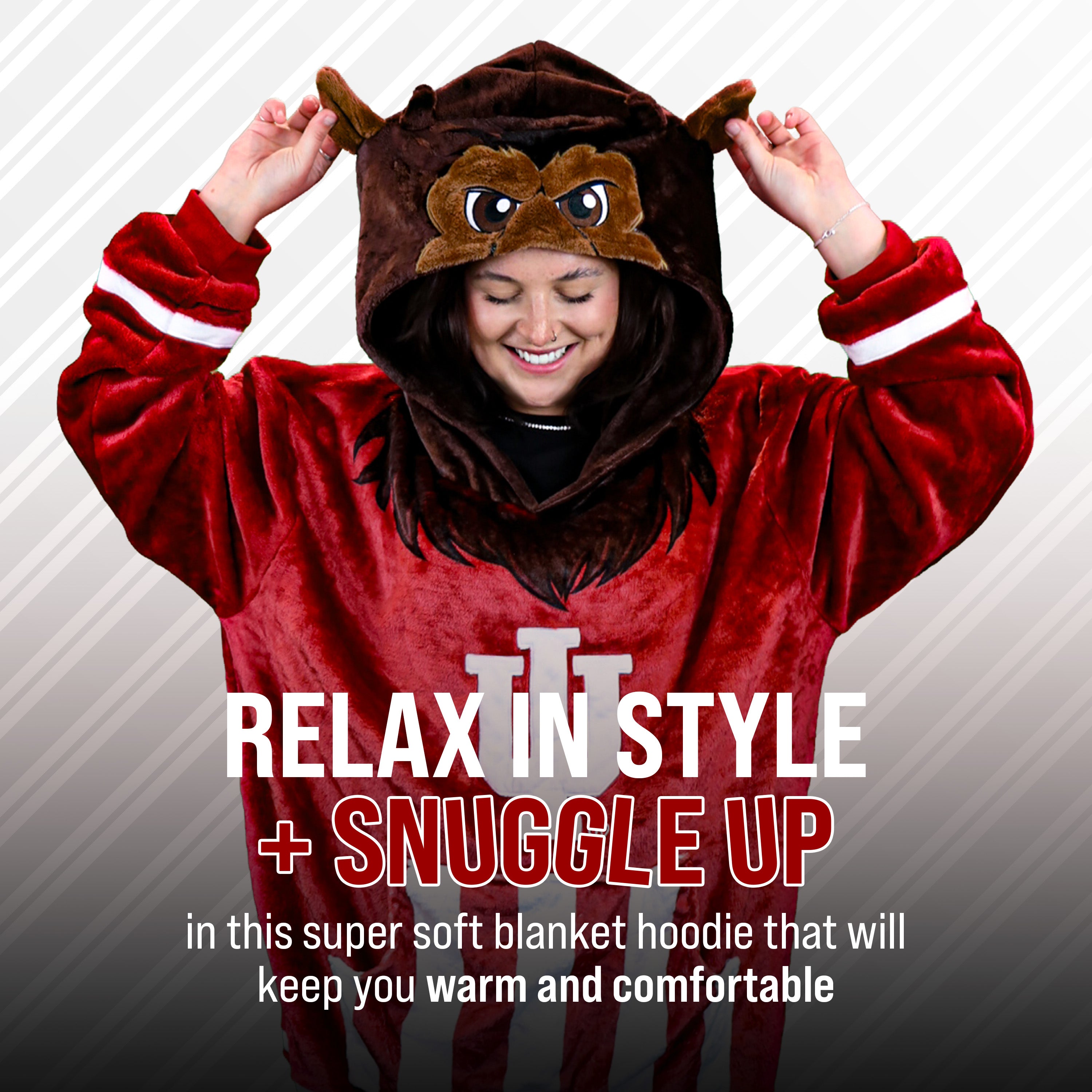 PRE-ORDER: Indiana University Hoosier The Bison Adult Snugible