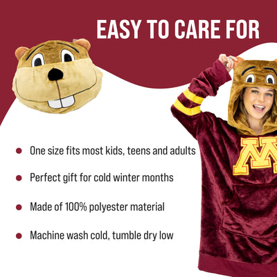 University of Minnesota Gophers Snugible | Blanket Hoodie & Pillow