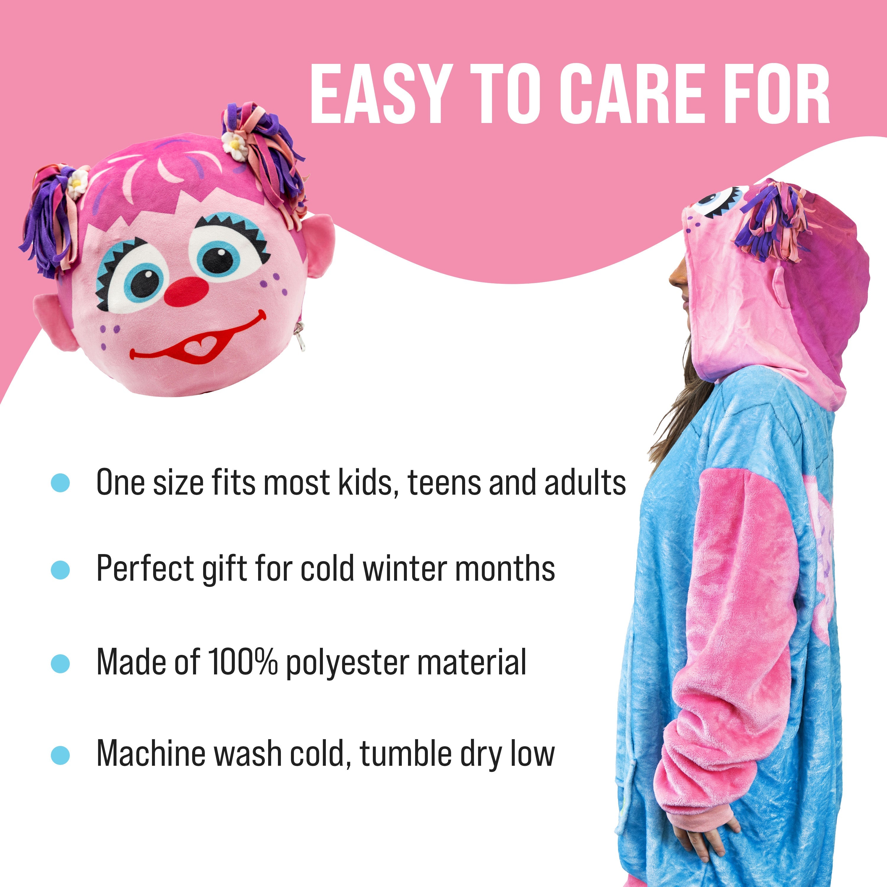 Sesame Street Abby Cadabby Adult Snugible | Blanket Hoodie & Pillow
