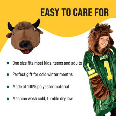 North Dakota State University Bison Snugible | Blanket Hoodie & Pillow