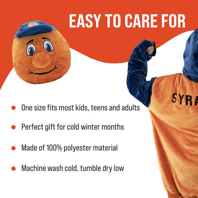 Syracuse University Otto the Orange Snugible | Blanket Hoodie & Pillow
