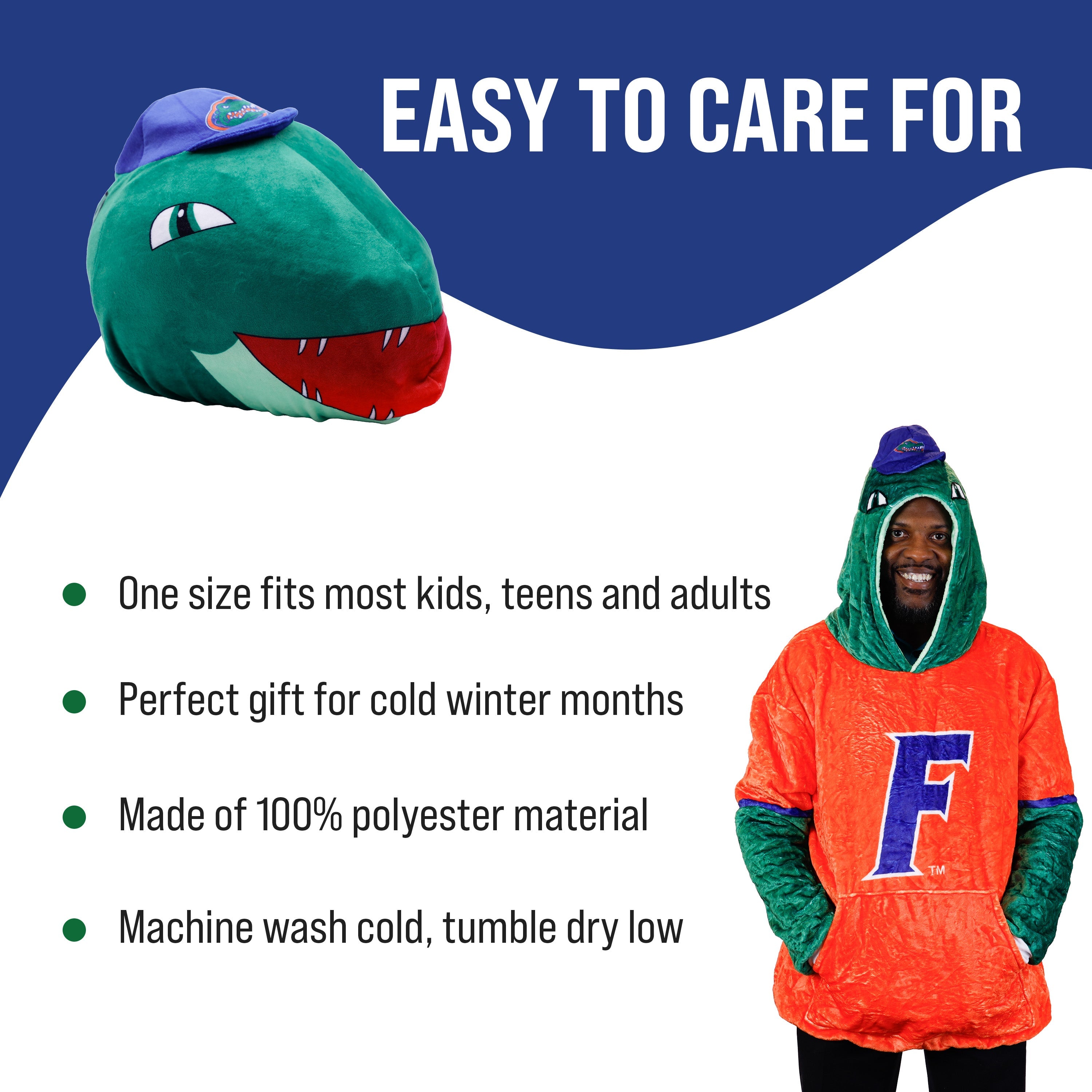 University of Florida Albert Snugible | Blanket Hoodie & Pillow