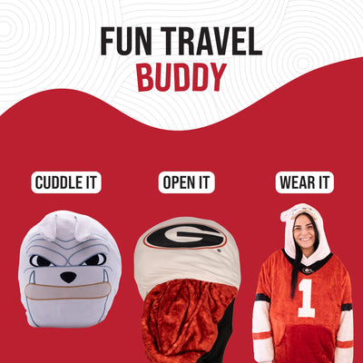 University of Georgia Bulldog Snugible | Blanket Hoodie & Pillow