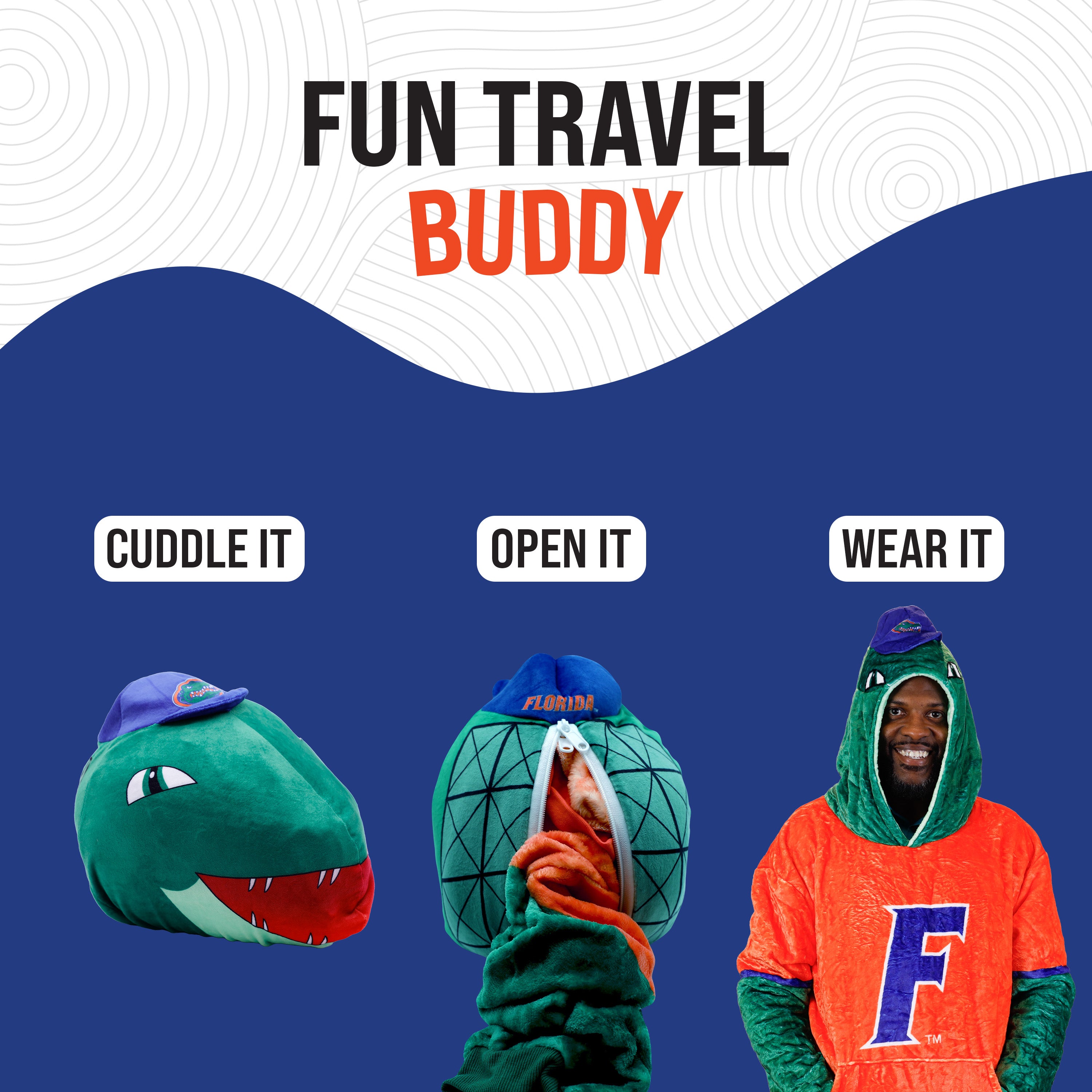 University of Florida Albert Snugible | Blanket Hoodie & Pillow