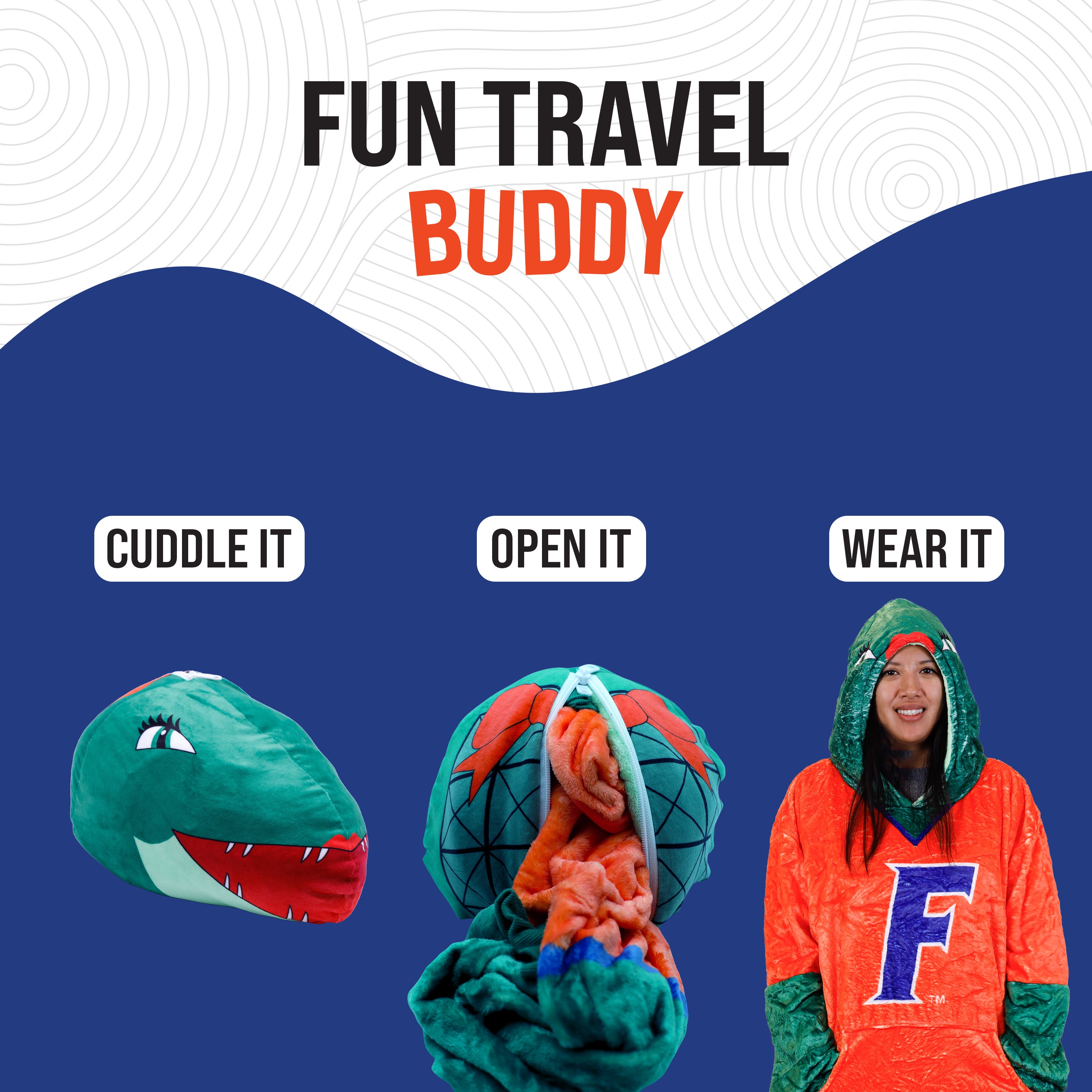 University of Florida Alberta Snugible | Blanket Hoodie & Pillow