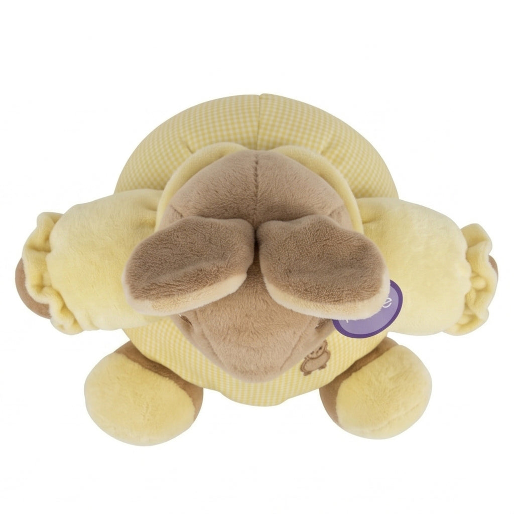 Baby Bow Plush Stuffed Rattle Bunny in Yellow by Russ