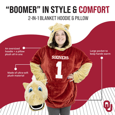 University of Oklahoma Boomer Snugible | Blanket Hoodie & Pillow