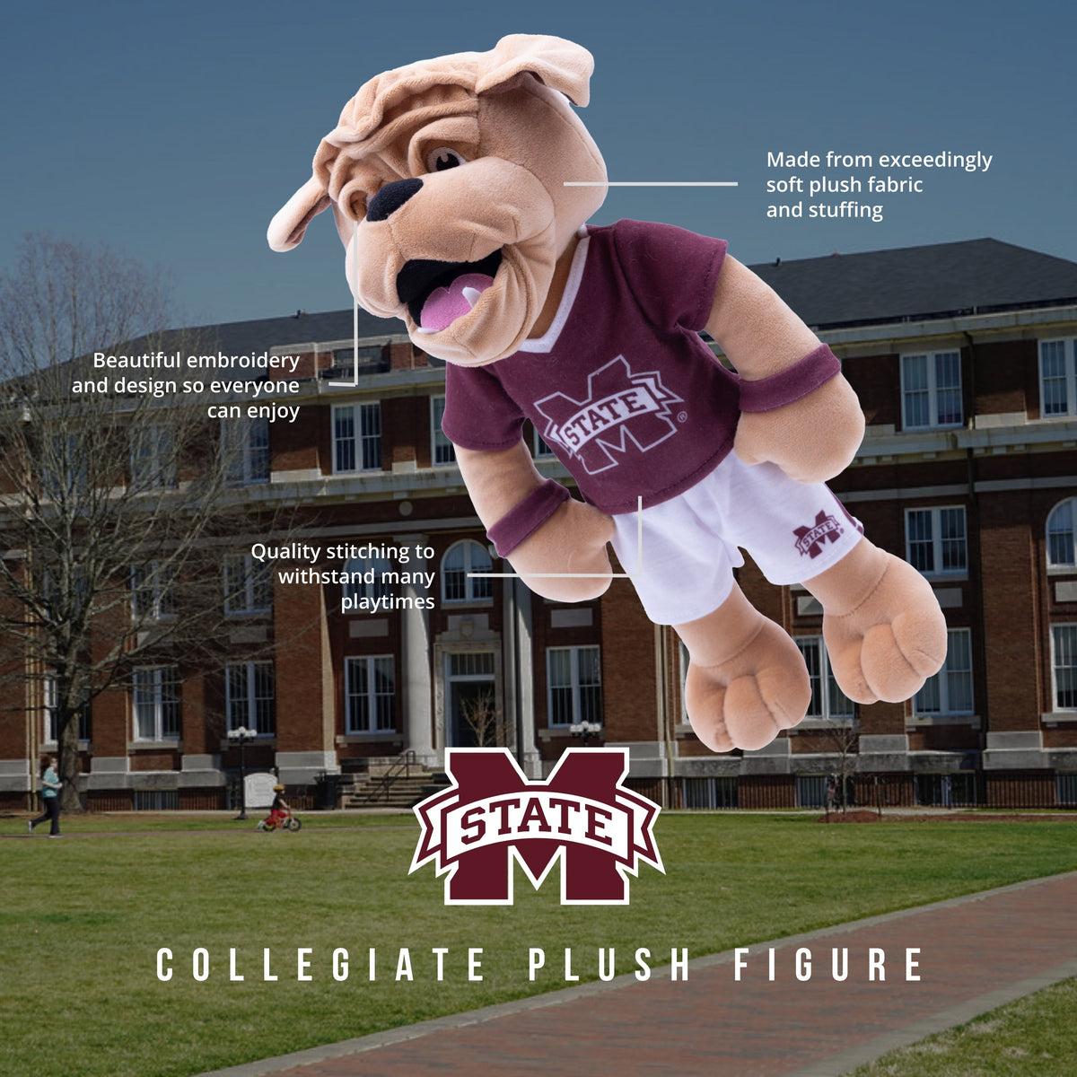 Mississippi State University Bulldog 14 Inch Plush Figure