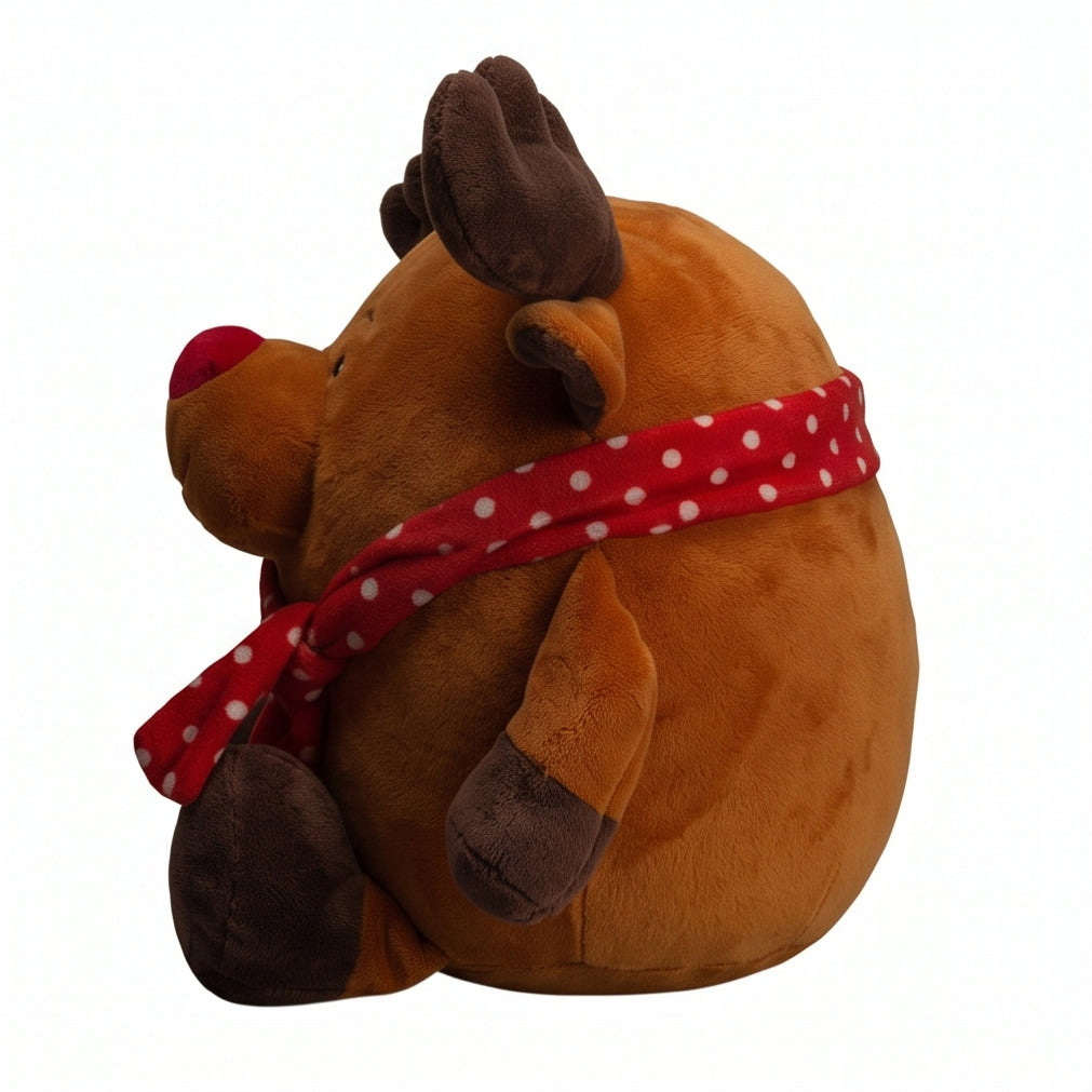 Dasher the 10 inch Round Reindeer Xmas Stuffed Animal