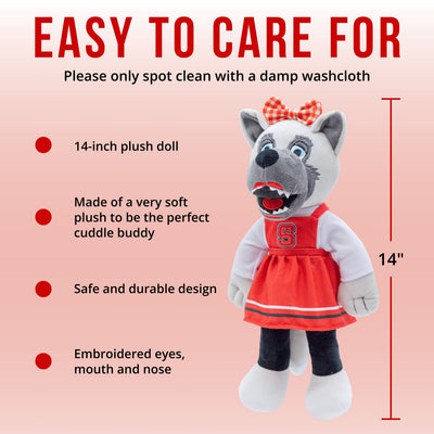 North Carolina State University Ms. Wuf 14 Inch Plush Figure