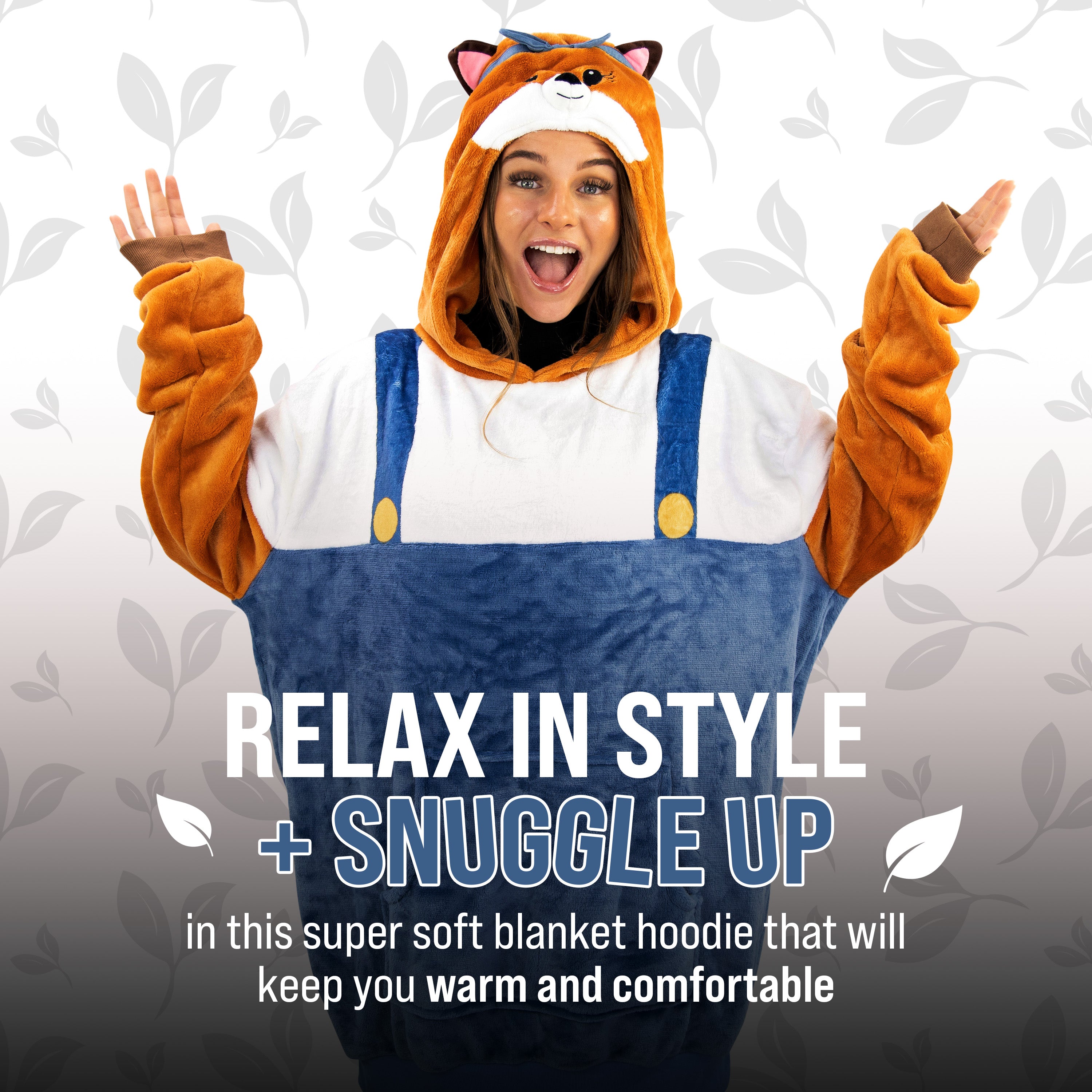 Fiona Fox Adult Snugible | Blanket Hoodie & Pillow