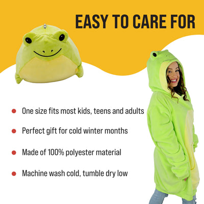 Fren Frog Adult Snugible | Blanket Hoodie & Pillow