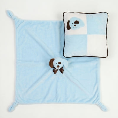 "Gene" the 20in Blue Puppy Pillow and Cuddle Blanket Set by KidKraft