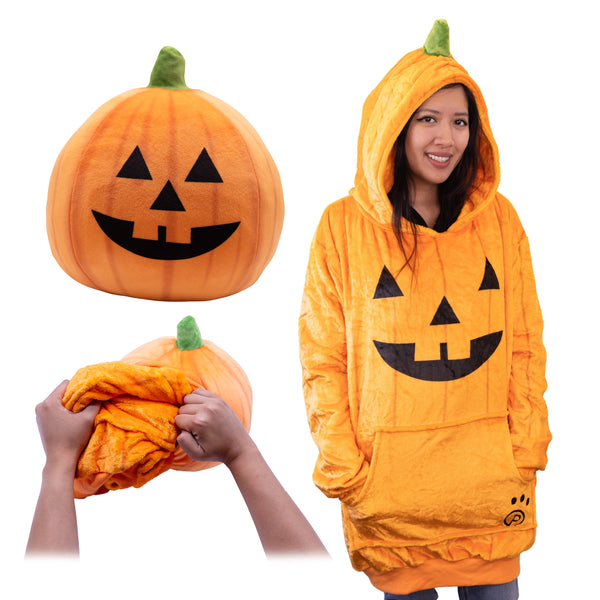 Pumpkin Hoodie Blanket & Pillow Adult Pumpkin Costume