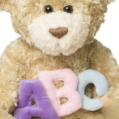 "Jackson" the 12in Pastel ABC Stuffed Teddy Bear Animal