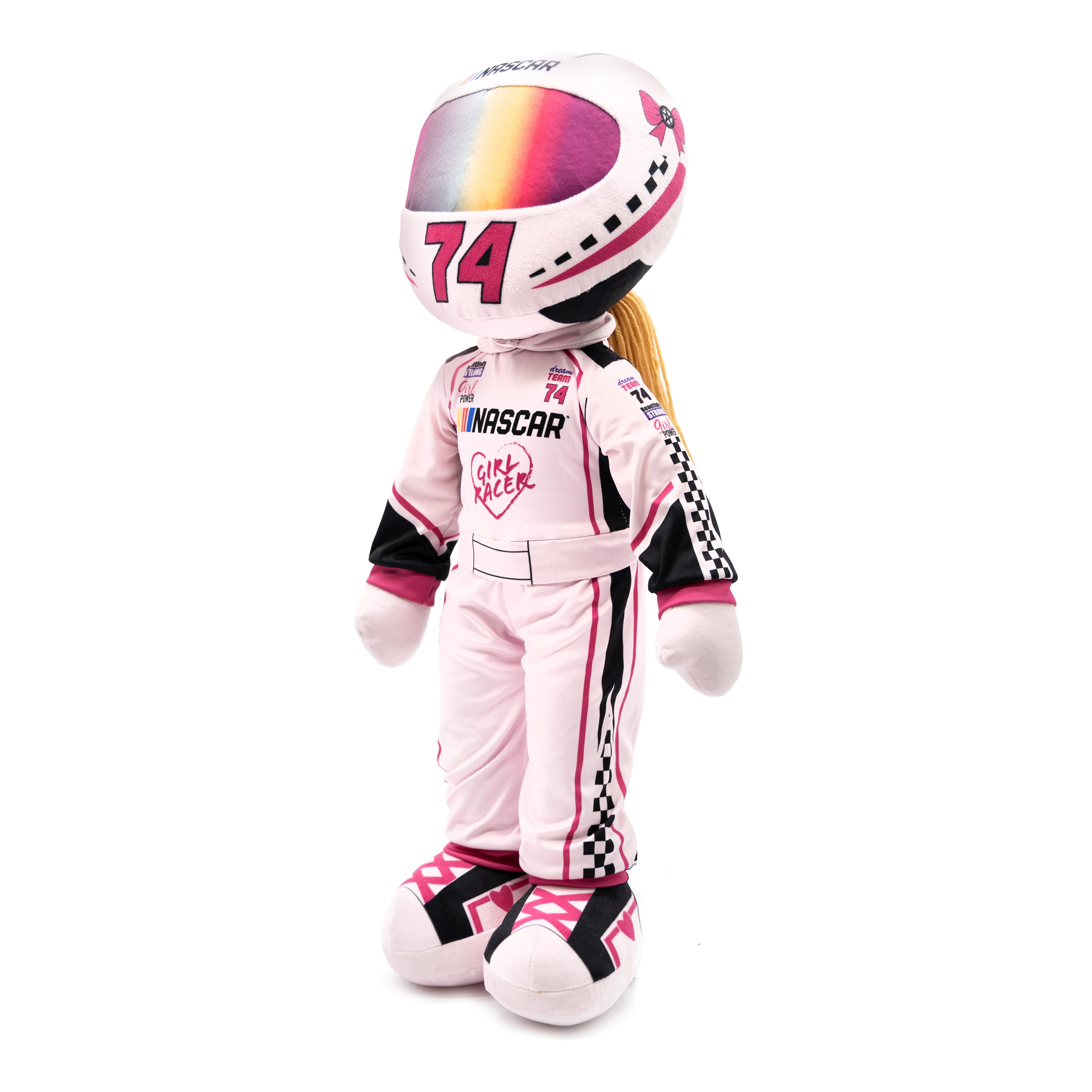 NASCAR | 14 Inch Sophie Speedster Driver Plush Figure (Pink)