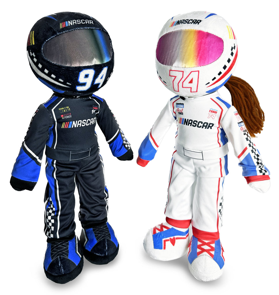NASCAR-boy-and-girl-rag-doll - Plushible.com
