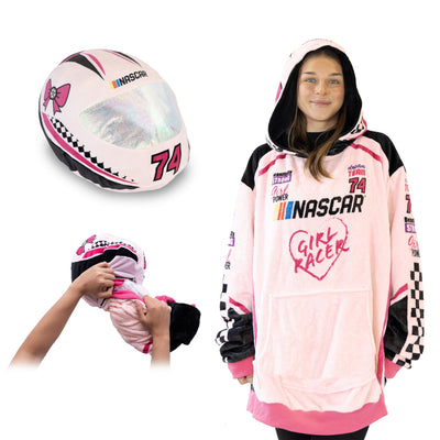 NASCAR Racing Suit Snugible (Pink) | Blanket Hoodie & Pillow