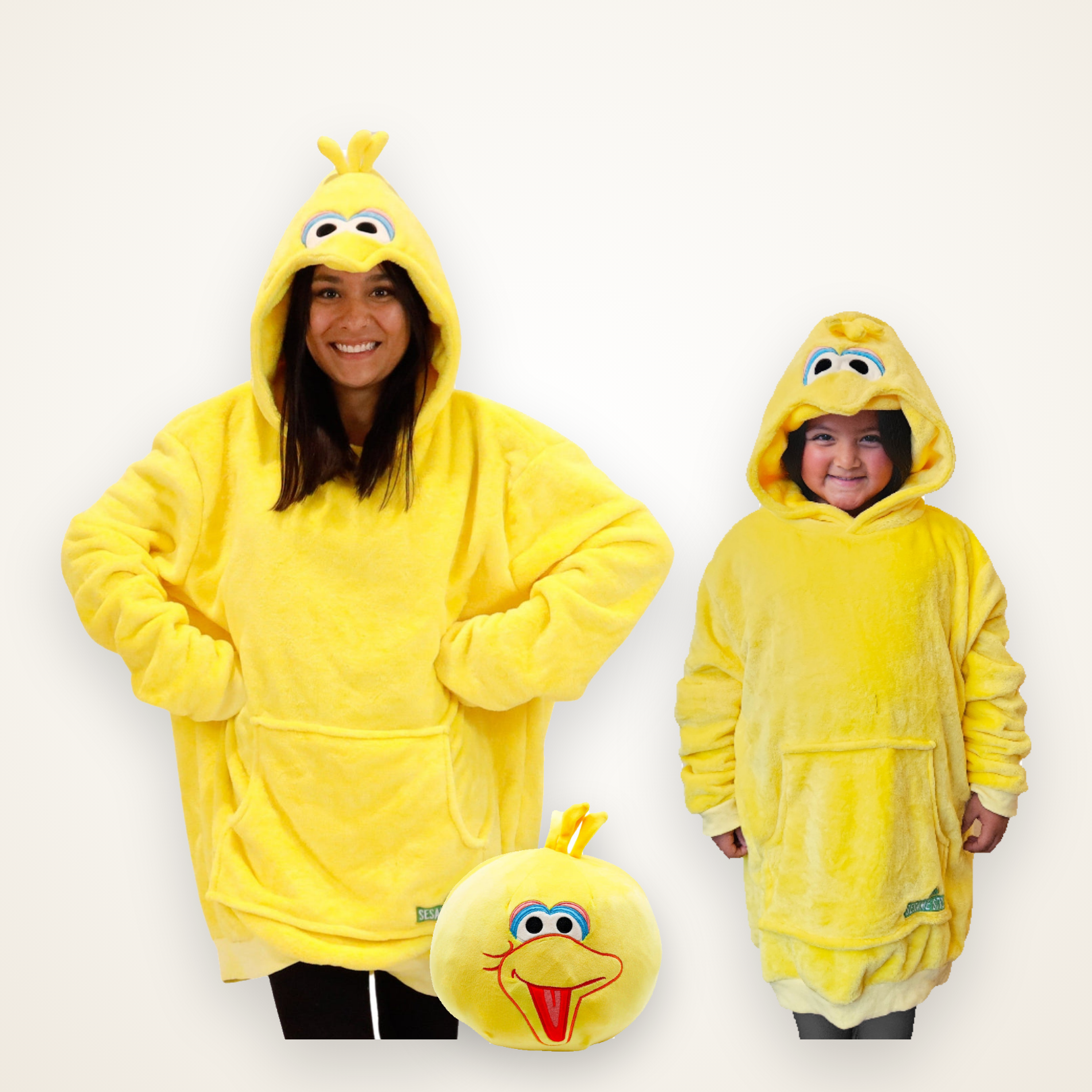 Sesame Street | Big Bird Kids Snugible 2-in-1 Blanket Hoodie & Pillow