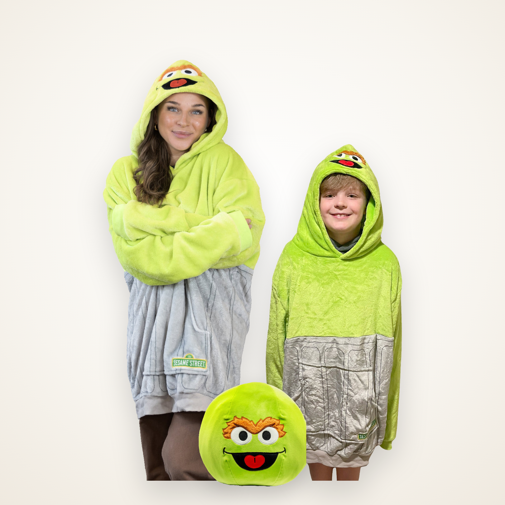 Sesame Street Oscar The Grouch Kids Snugible | Blanket Hoodie & Pillow