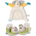 Neat-Oh Rattling Animal Baby Blanket + Booties
