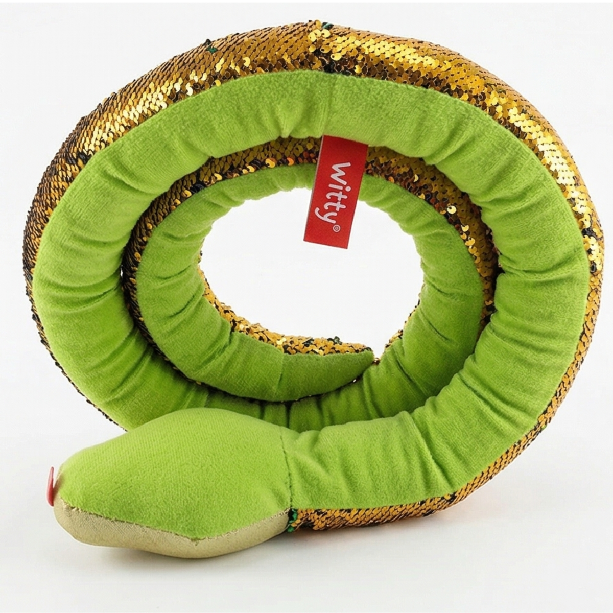 The Shimmering Serpent: A Giant Flip-Flopping Plush Snake