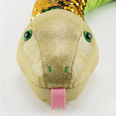 The Shimmering Serpent: A Giant Flip-Flopping Plush Snake
