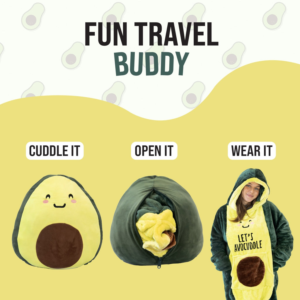 Plushible.comSnugiblesAvocado Snugible | Blanket Hoodie & Pillow