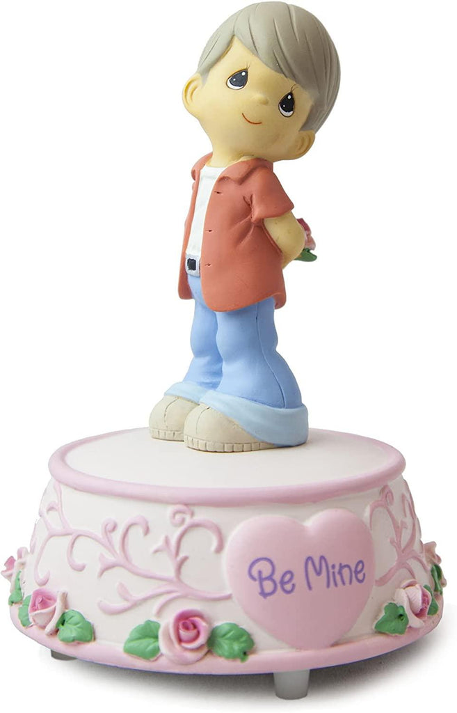 Be Mine Musical Always In My Heart Figurine Precious Moments Boy And Rose 113103 - Plushible.com