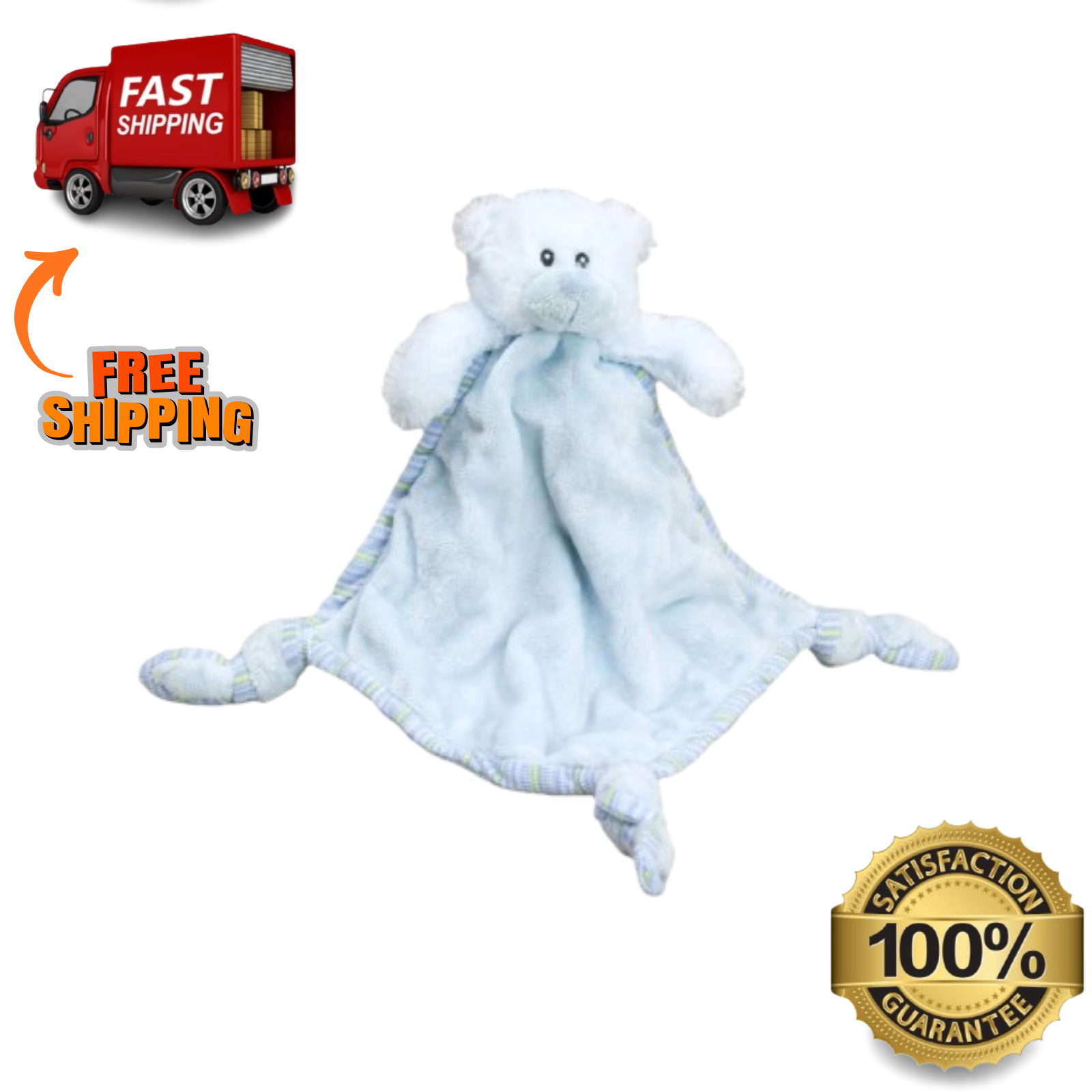 Blue Bear Blanket by Russ Berrie