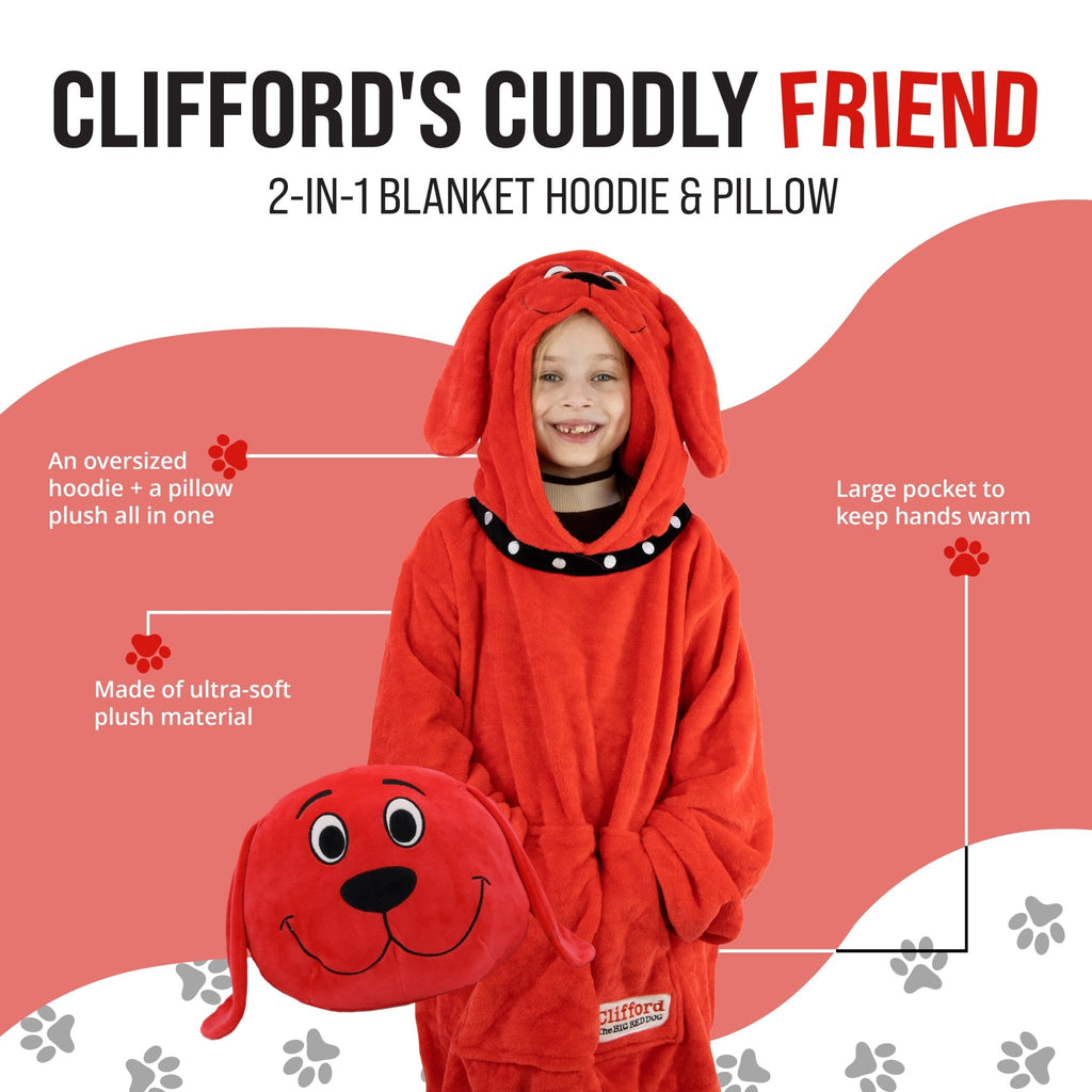 Plushible.comSnugiblesClifford the Big Red Dog Snugible | Blanket Hoodie & Pillow