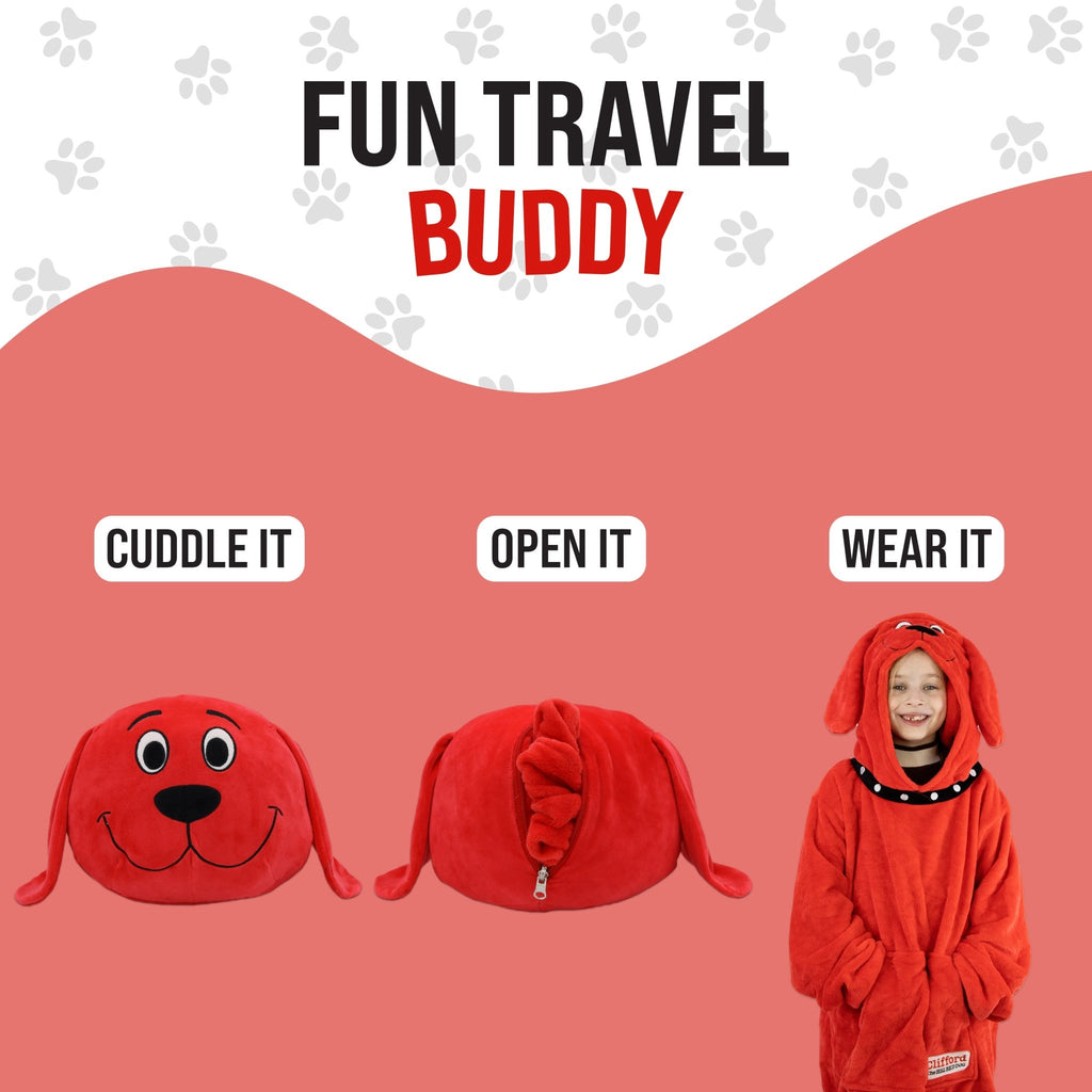 Plushible.comSnugiblesClifford the Big Red Dog Snugible | Blanket Hoodie & Pillow