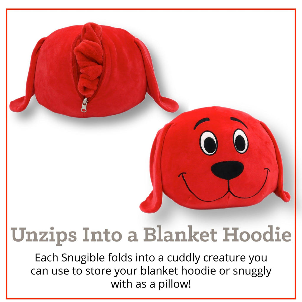 Plushible Snugibles Wearable Blanket Hoodie for Kids - Clifford the Big Red Dog