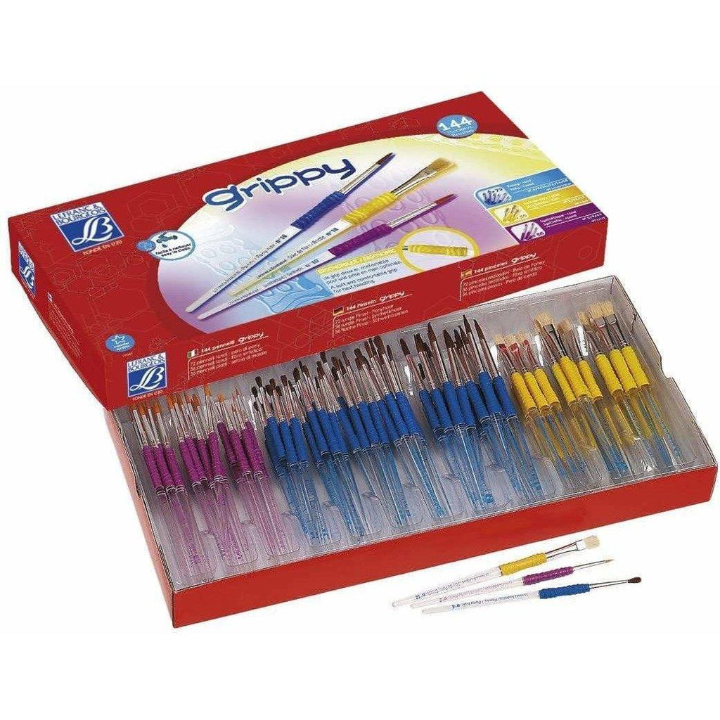 Orange Onions Art and Craft Supply Color & Co. 144 Piece Grippy Paintbrush Kit