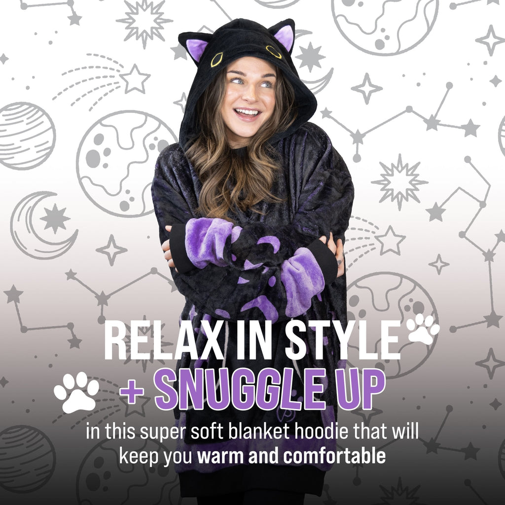 Plushible.comSnugiblesCosmo the Black Cat Snugible | Blanket Hoodie & Pillow