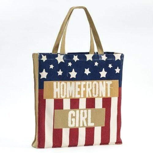 Enesco Art and Craft Supply Enesco Homefront Girl American Flag Tote, 16.7-Inch