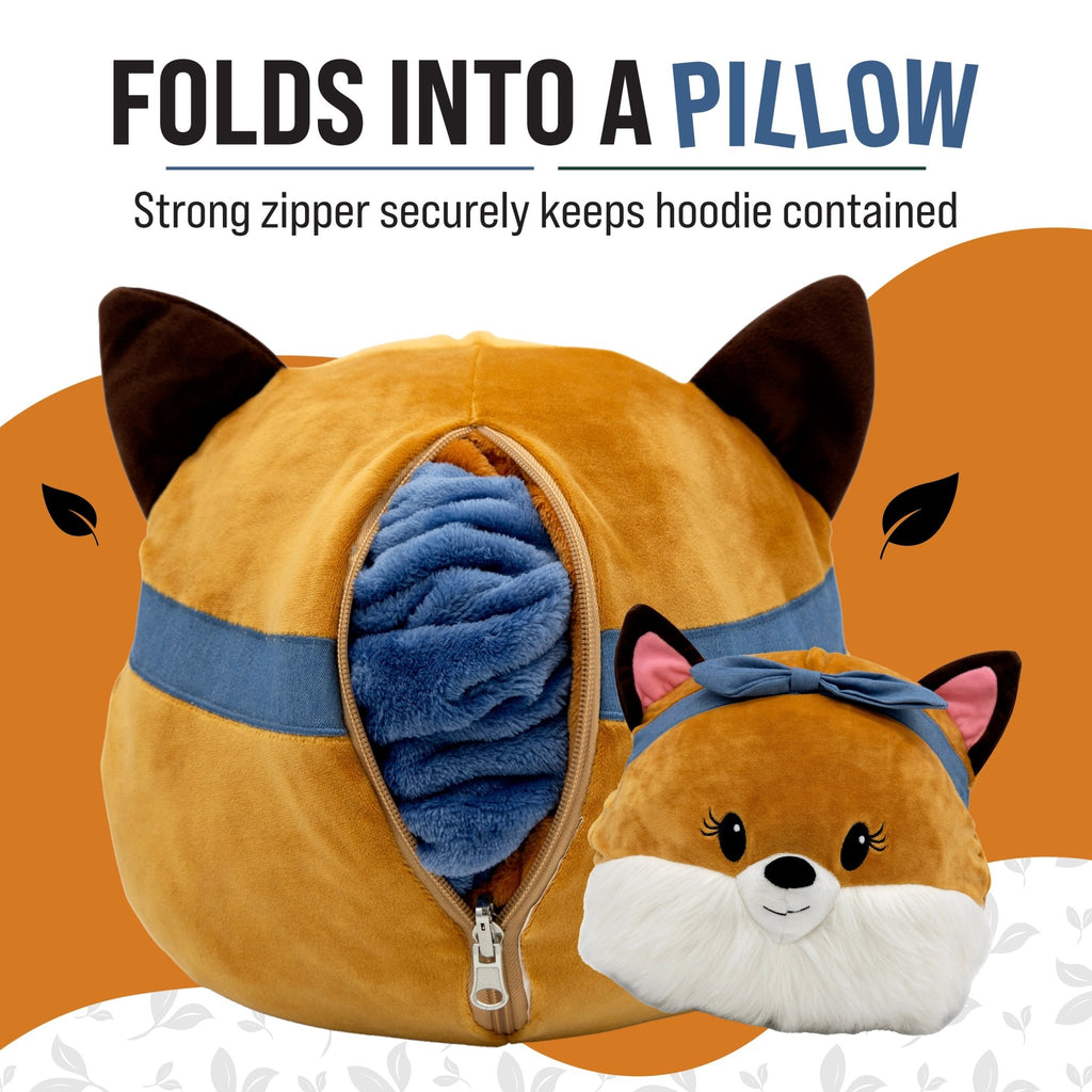 Plushible.comBundleFiona Fox Adult Snugible | Blanket Hoodie & Pillow