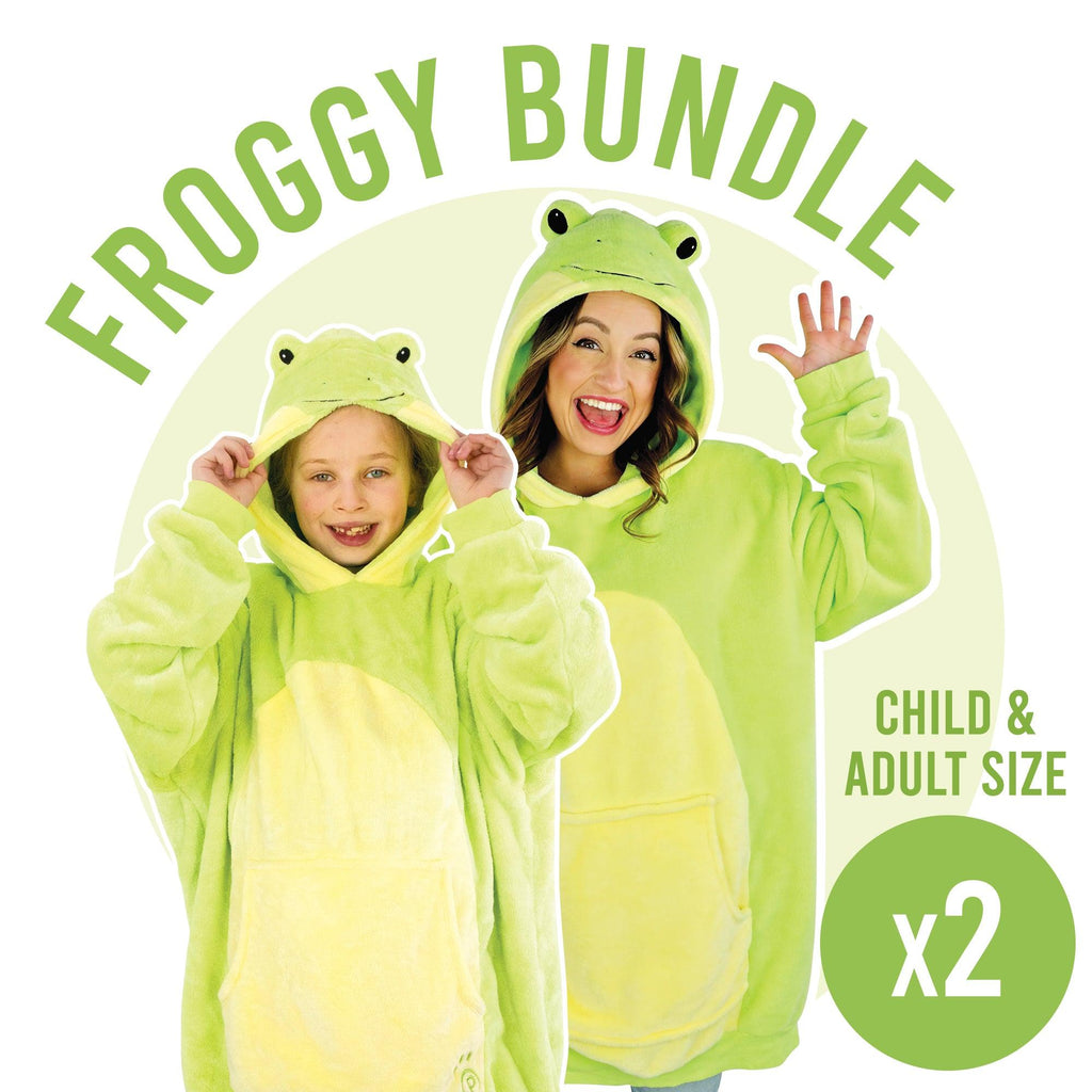 Plushible.comSnugiblesFren Frog Bundle Snugible | Blanket Hoodie & Pillow