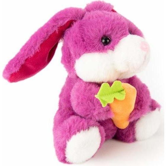 Animal Adventure Gray Puppy Dog Carrot Easter Pink Bunny Ears Stuffed Plush  Toy