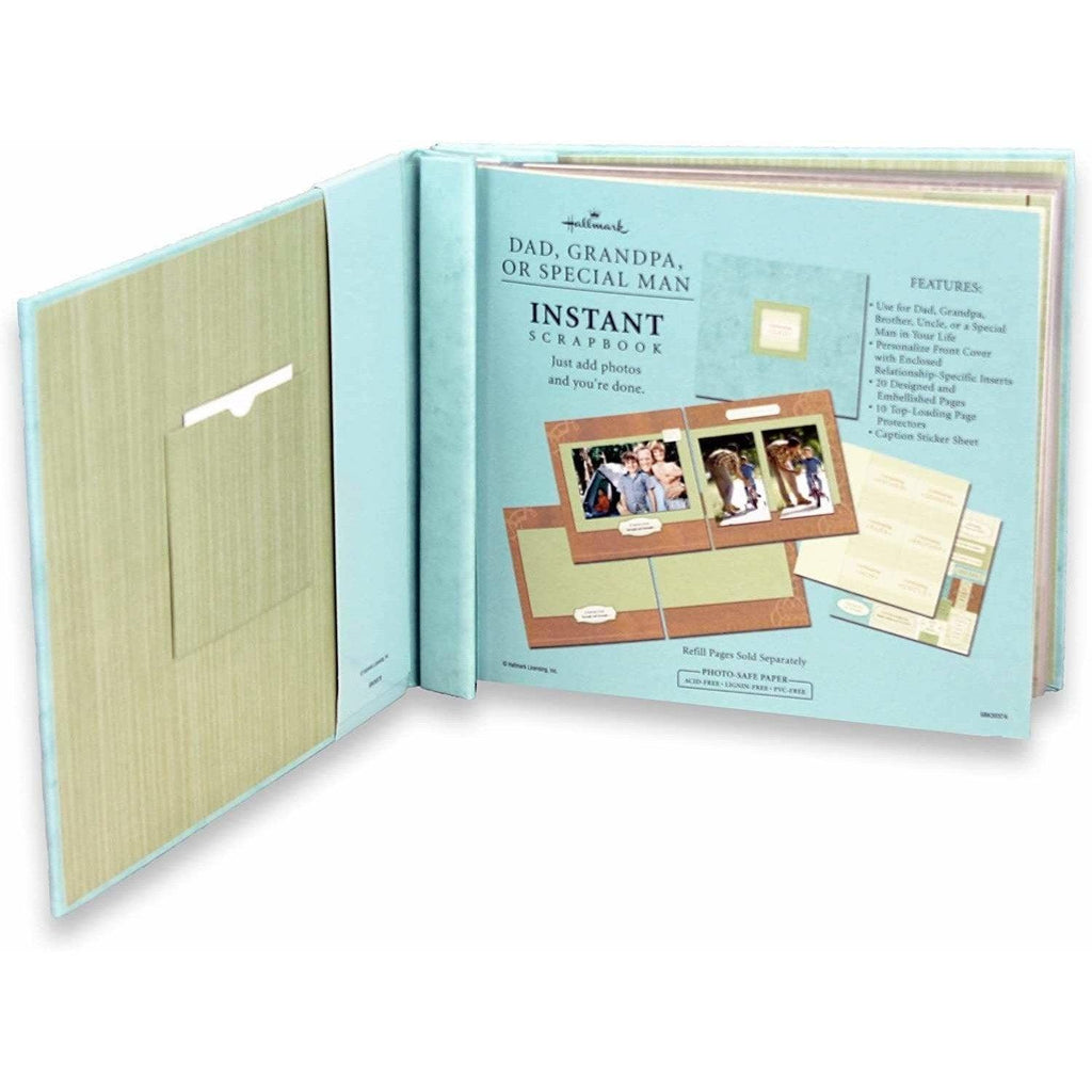 Hallmark Art and Craft Supply Hallmark Album Celebrating Dad Instant Scrapbook and Memory Book - Photo Album - 9.5”x9”